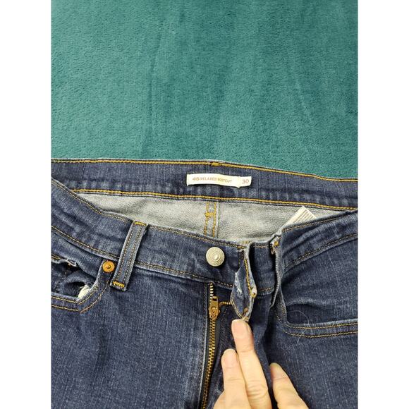 Levis 415 Jeans Size 30 Womens Blue Ladies Denim Stretch Pants Relaxed Bootcut - Picture 6 of 14